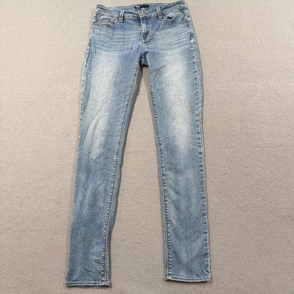 BDB David Bitton Jeans Women's 28 Blue Denim Light Wash Skinny Slim Fit Mid Rise